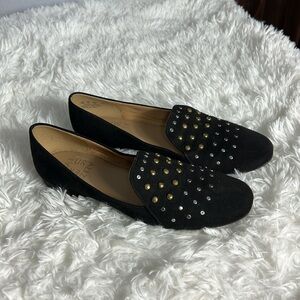 Naturalizer Emiline Black Studded Loafers 6M